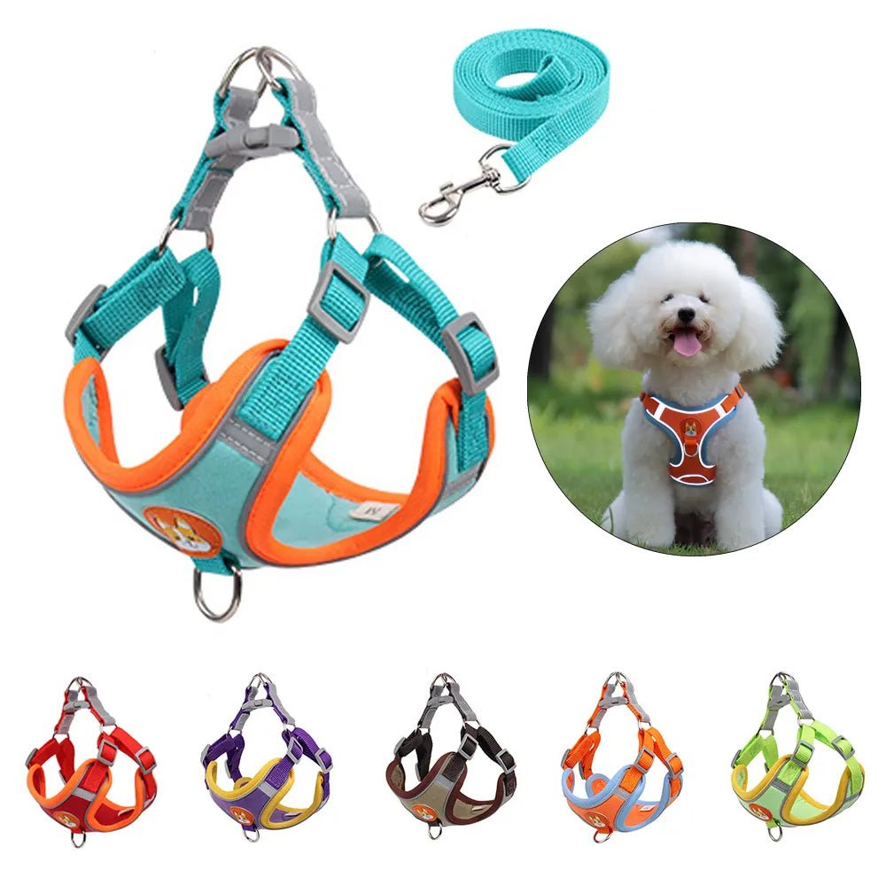 PawGearCo No - Pull Reflective Harness & Leash Set - PawGearCo