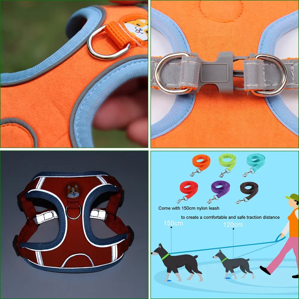 PawGearCo No - Pull Reflective Harness & Leash Set - PawGearCo
