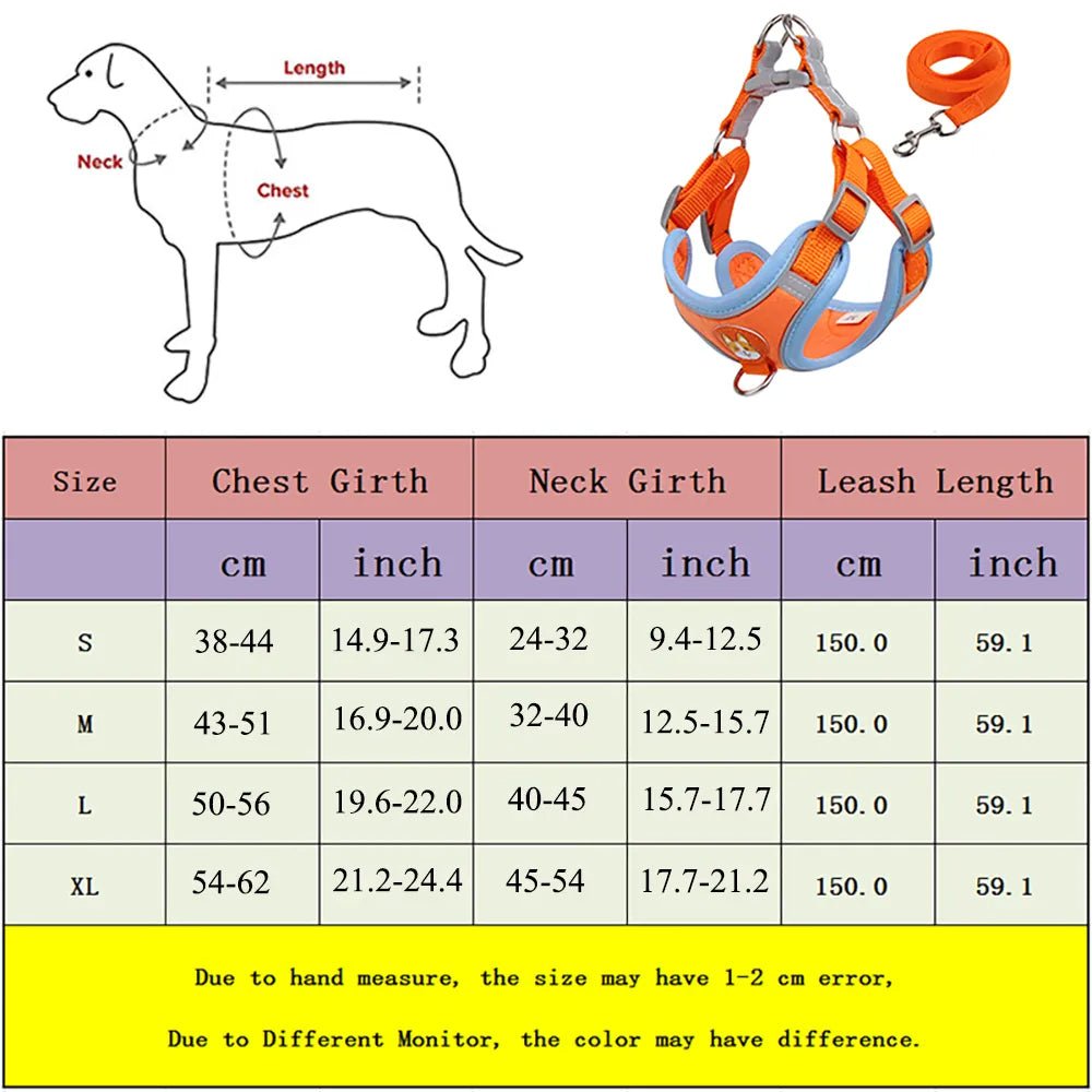 PawGearCo No - Pull Reflective Harness & Leash Set - PawGearCo