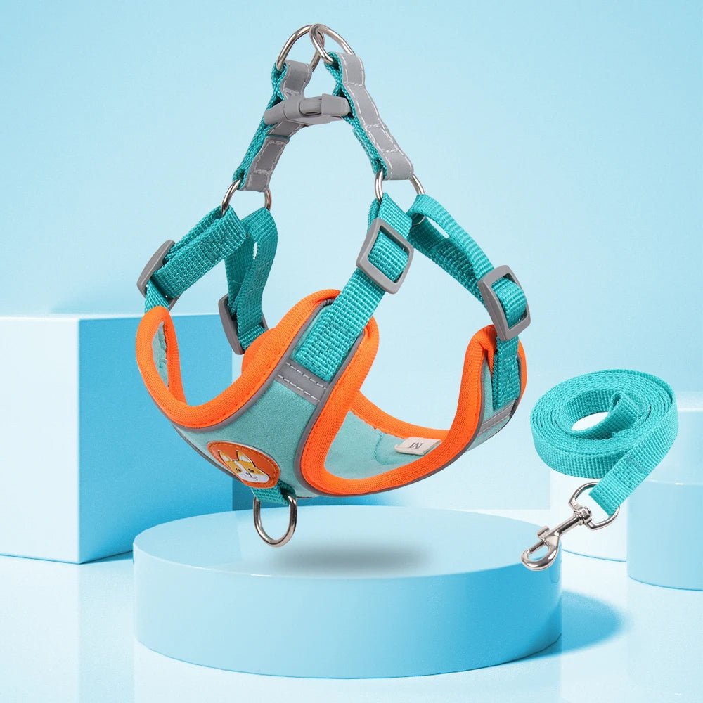 PawGearCo No - Pull Reflective Harness & Leash Set - PawGearCo