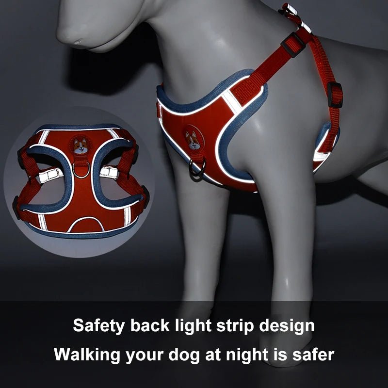 PawGearCo No - Pull Reflective Harness & Leash Set - PawGearCo