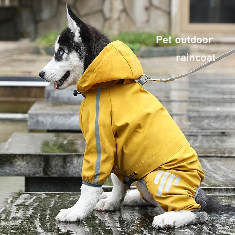 Sily Pet Raincoat Four - legged Raincoat For Dogs Small Dog Outing Clothes Tractable Waterproof Clothing Pet Clothing Cat Costume - PawGearCo