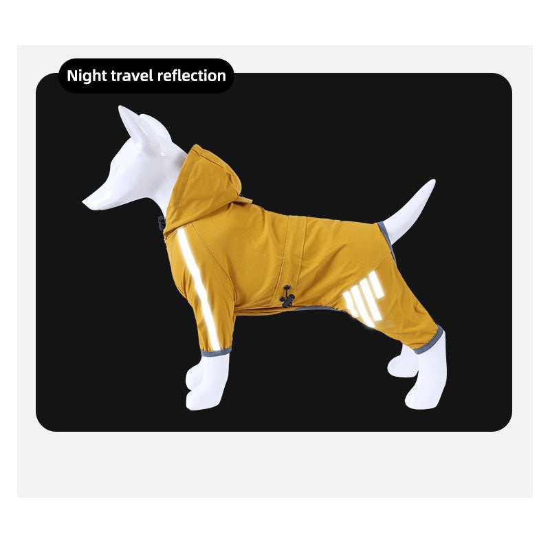 Sily Pet Raincoat Four - legged Raincoat For Dogs Small Dog Outing Clothes Tractable Waterproof Clothing Pet Clothing Cat Costume - PawGearCo