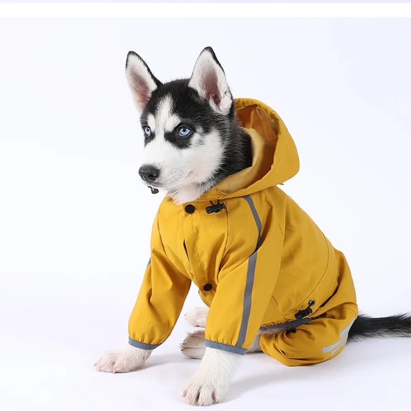 Sily Pet Raincoat Four - legged Raincoat For Dogs Small Dog Outing Clothes Tractable Waterproof Clothing Pet Clothing Cat Costume - PawGearCo