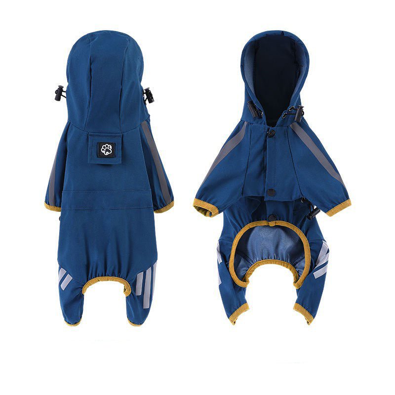 Sily Pet Raincoat Four - legged Raincoat For Dogs Small Dog Outing Clothes Tractable Waterproof Clothing Pet Clothing Cat Costume - PawGearCo