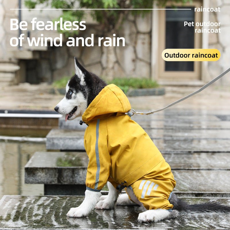 Sily Pet Raincoat Four - legged Raincoat For Dogs Small Dog Outing Clothes Tractable Waterproof Clothing Pet Clothing Cat Costume - PawGearCo